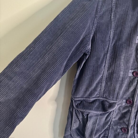 Vintage L.L. Bean Women's Chore Coat Blue Corduroy Size Medium - Picture 4 of 7